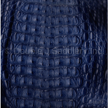 Navy Blue Caiman Gator Leather - SL1428 - Double J Saddlery