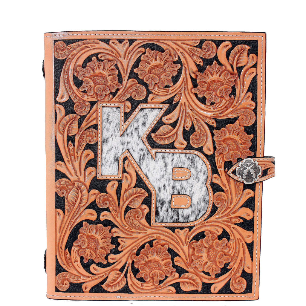 Buy Western Tooled Leather Portfolio Binder 572 - Unique Texas Gifts