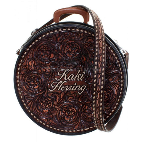RC36 - Brown Vintage Tooled Rope Can - Double J Saddlery
