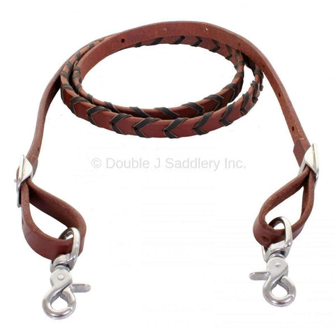 REIN19 - Chocolate Laced Roping Rein - Double J Saddlery