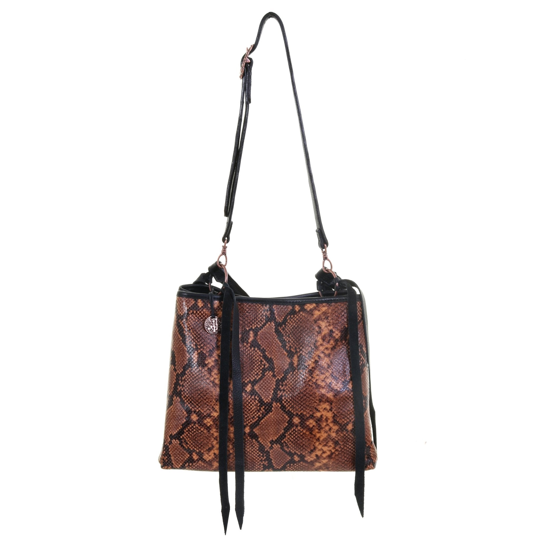 RT02 - Copperhead Snake Print Regular Tote - Double J Saddlery