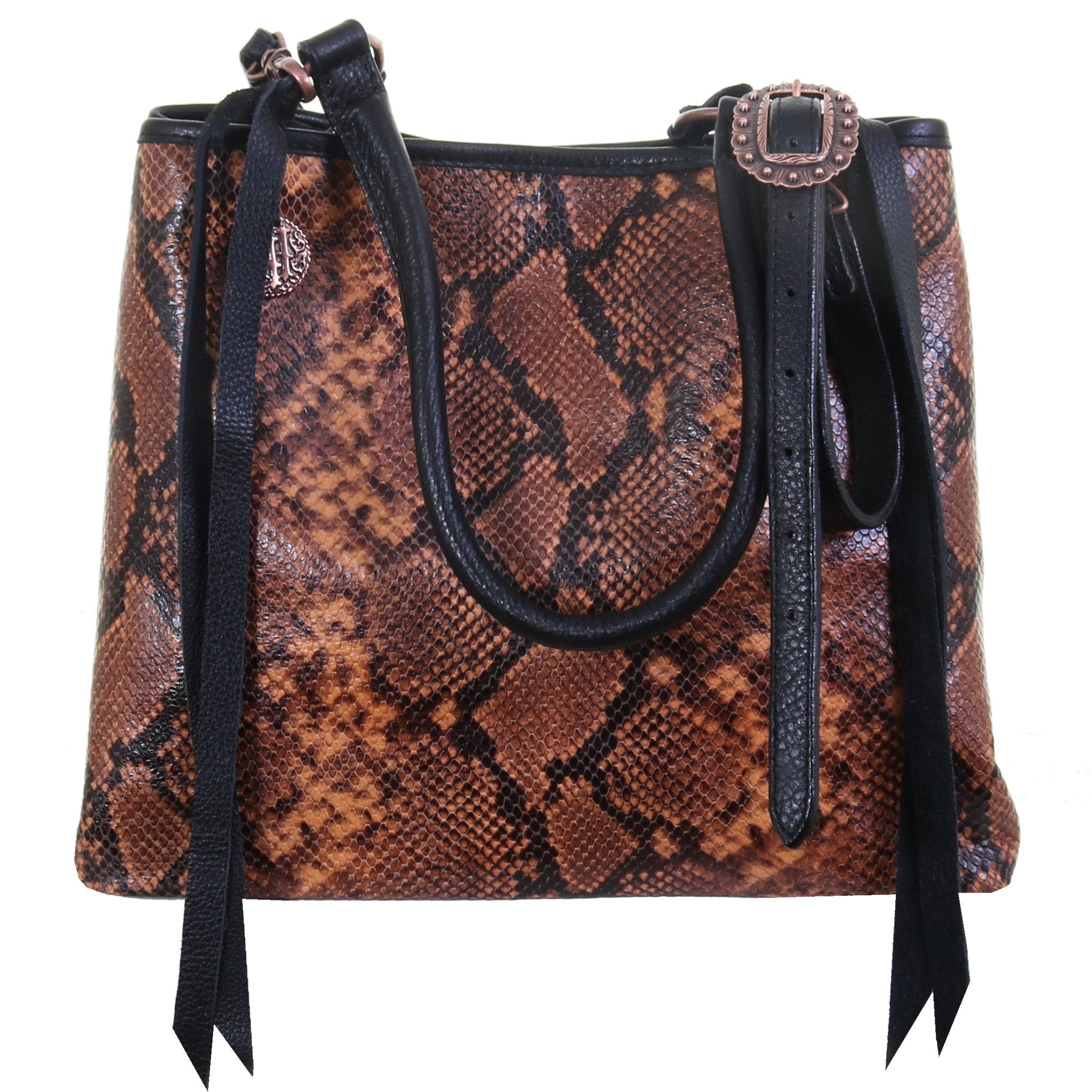 RT02 - Copperhead Snake Print Regular Tote - Double J Saddlery