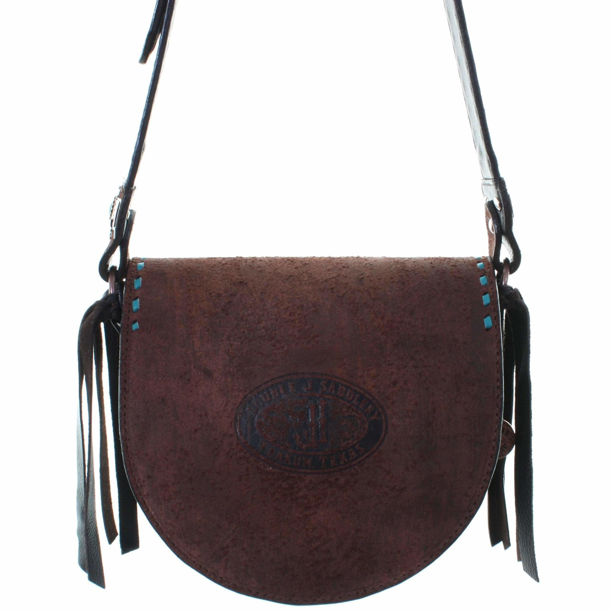 SB24A - Brown Rough Out Saddle Bag - Double J Saddlery