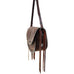 SB28 - Brown Vintage Feather Tooled Saddle Bag - Double J Saddlery