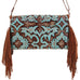 SC52 - Turquoise/Brown Laredo Simple Clutch - Double J Saddlery