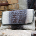 SC63 - Zebra Crocodile Print Whip Stitch Simple Clutch - Double J Saddlery