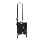 SLP02 - Black and White Cowhide Sling Purse - Double J Saddlery