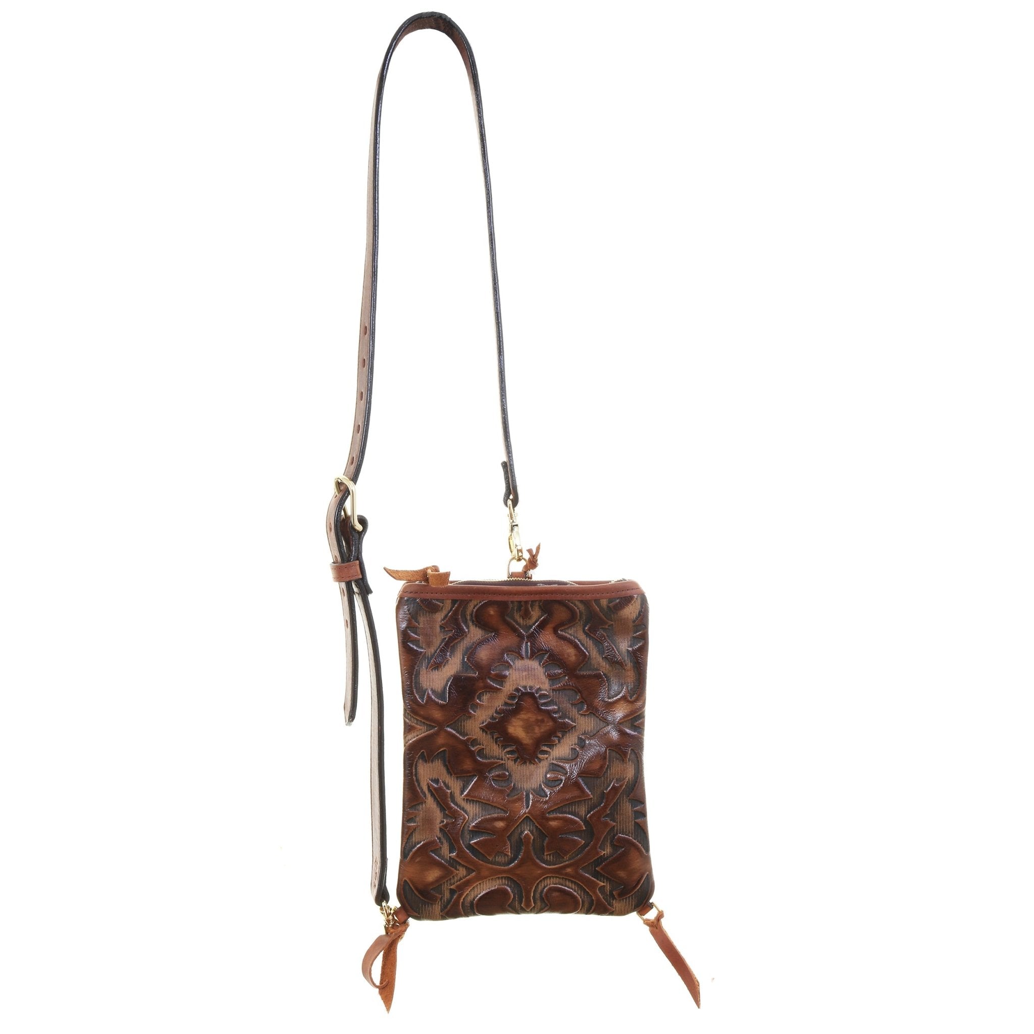 SLP04 - Laredo Burnt Sling Purse - Double J Saddlery