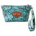 SMP05 - Turquoise Antique Floral Small Makeup Pouch - Double J Saddlery