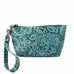 SMP05 - Turquoise Antique Floral Small Makeup Pouch - Double J Saddlery