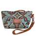 SMP10 - Laredo Burnt Turquoise Small Makeup Pouch - Double J Saddlery