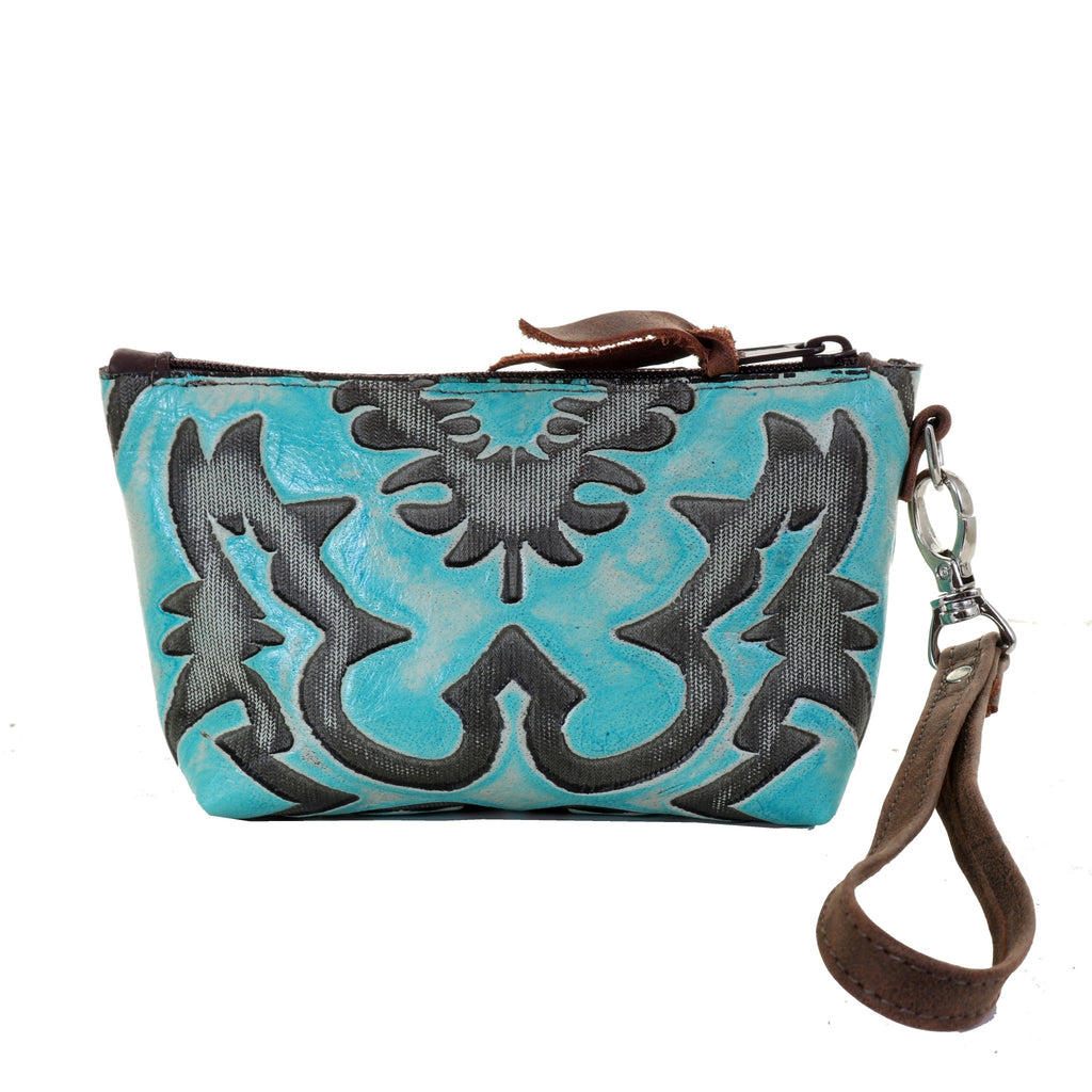 SMP17 - Laredo Turquoise Small Makeup Pouch - Double J Saddlery