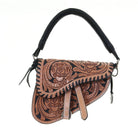 SPB01 - Rose Tooled Saddle Purse - Double J Saddlery