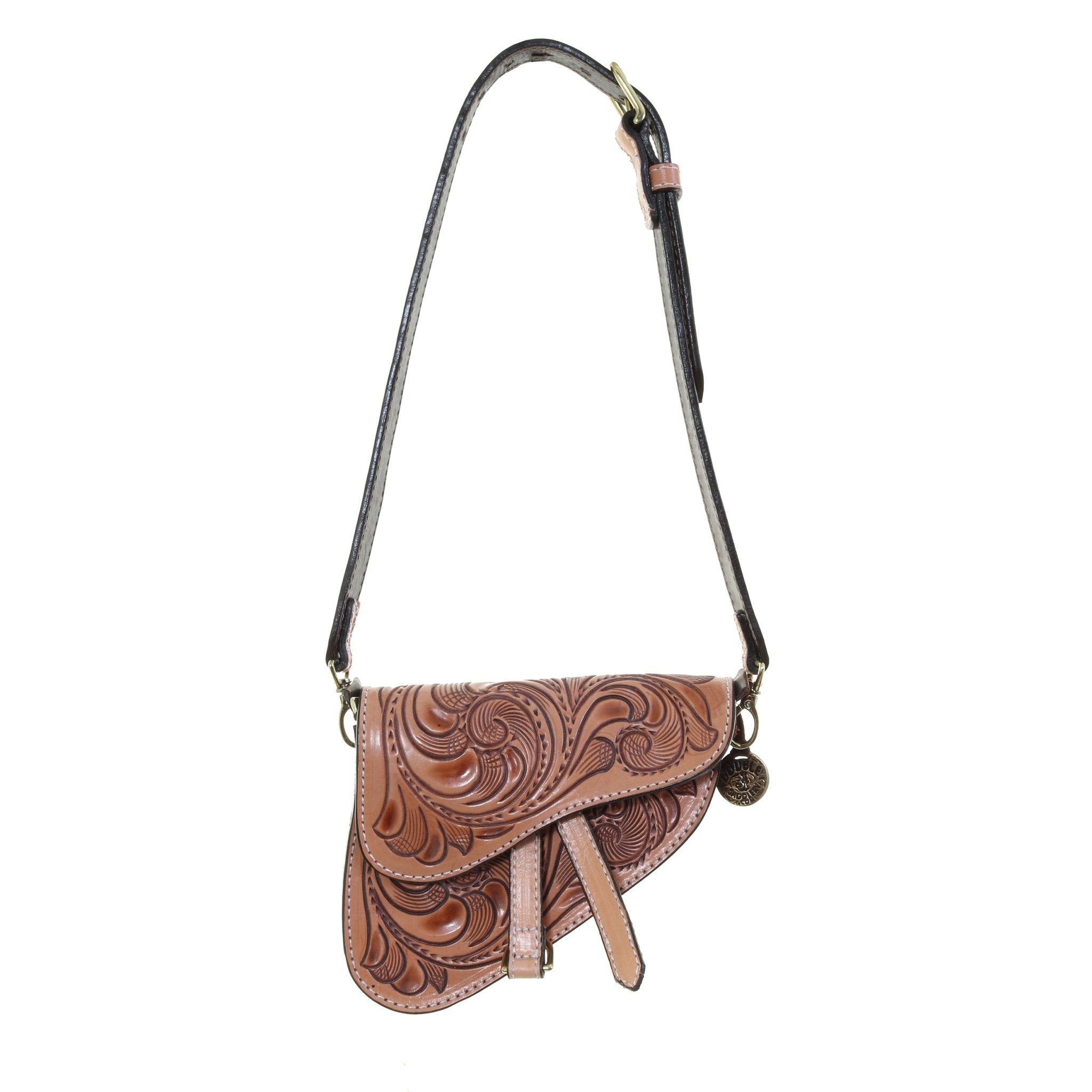 SPB03 - Whirlwind Tooled Saddle Purse - Double J Saddlery