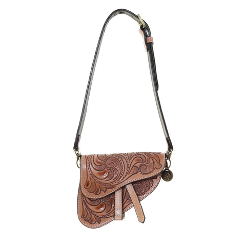 Saddle Bag Purse Tan Leather Crossbody Boho Handbag Retro Fashion - Etsy
