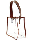 SQT07 - Clear Square Tote With Aztec Burnt Strap - Double J Saddlery