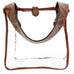 SQT07 - Clear Square Tote With Aztec Burnt Strap - Double J Saddlery