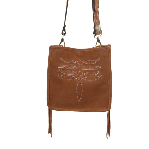 SQT22 - Toast Suede Square Tote - Double J Saddlery