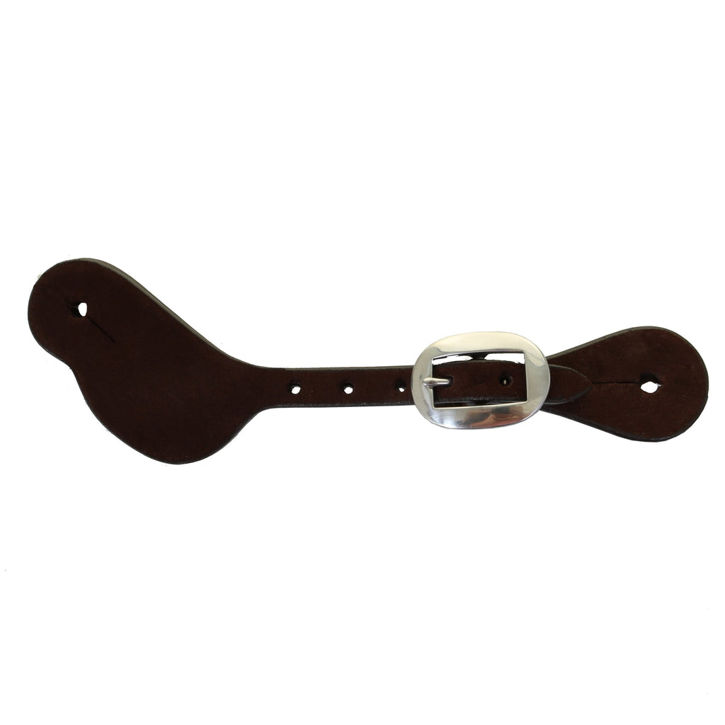 SS176A - Brown Rough Out Spur Straps - Double J Saddlery