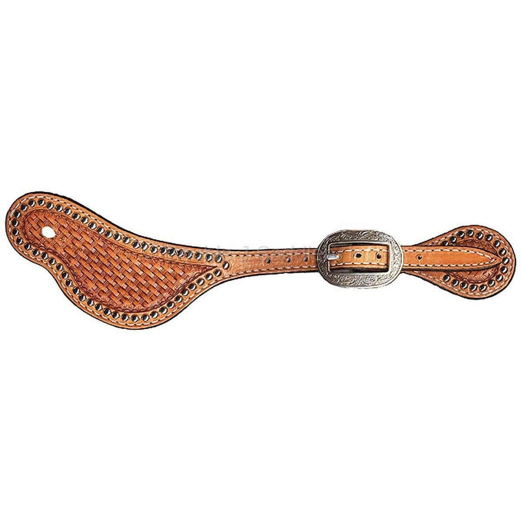 SS38 - Hand-Tooled Spur Straps - Double J Saddlery