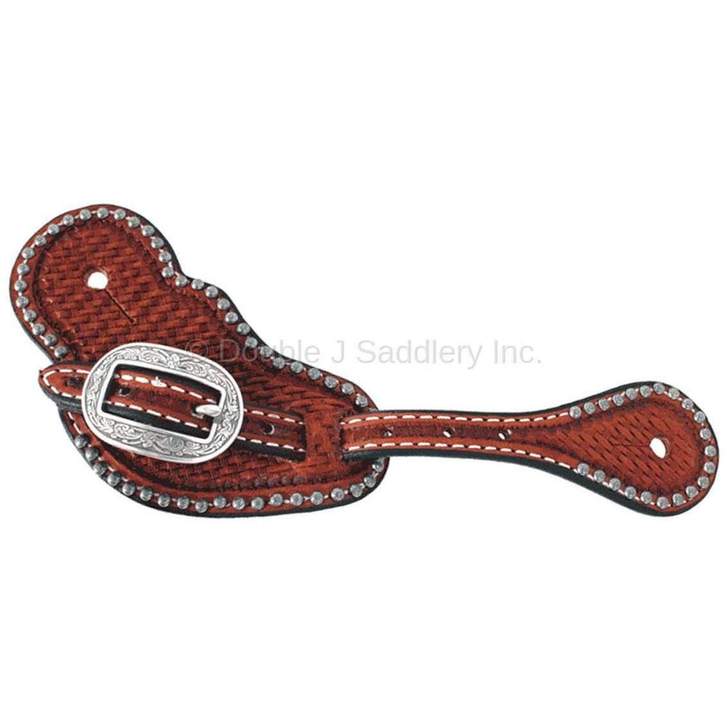SS79 - Hand-Tooled Spur Straps - Double J Saddlery