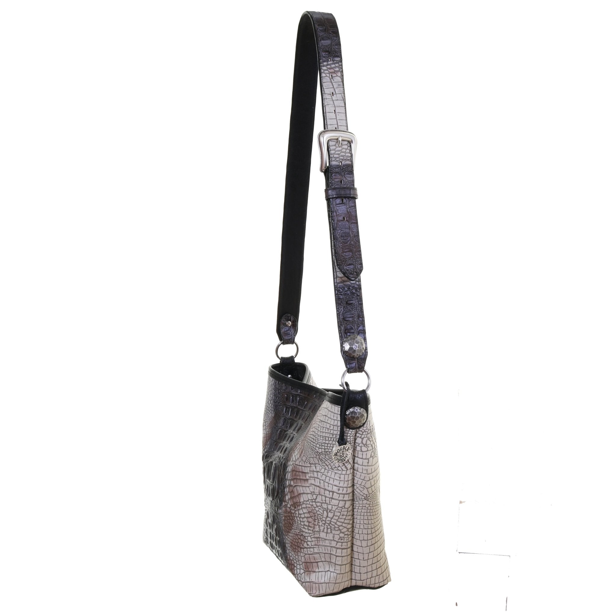 STT01 - Zebra Crocodile Print Standard Tote - Double J Saddlery