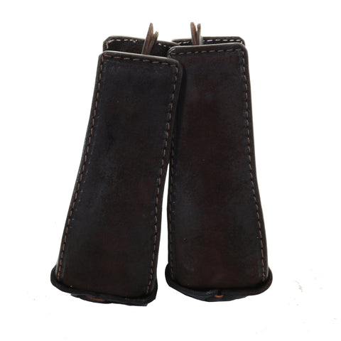 STU100 -Brown Rough Out Stirrups - Double J Saddlery