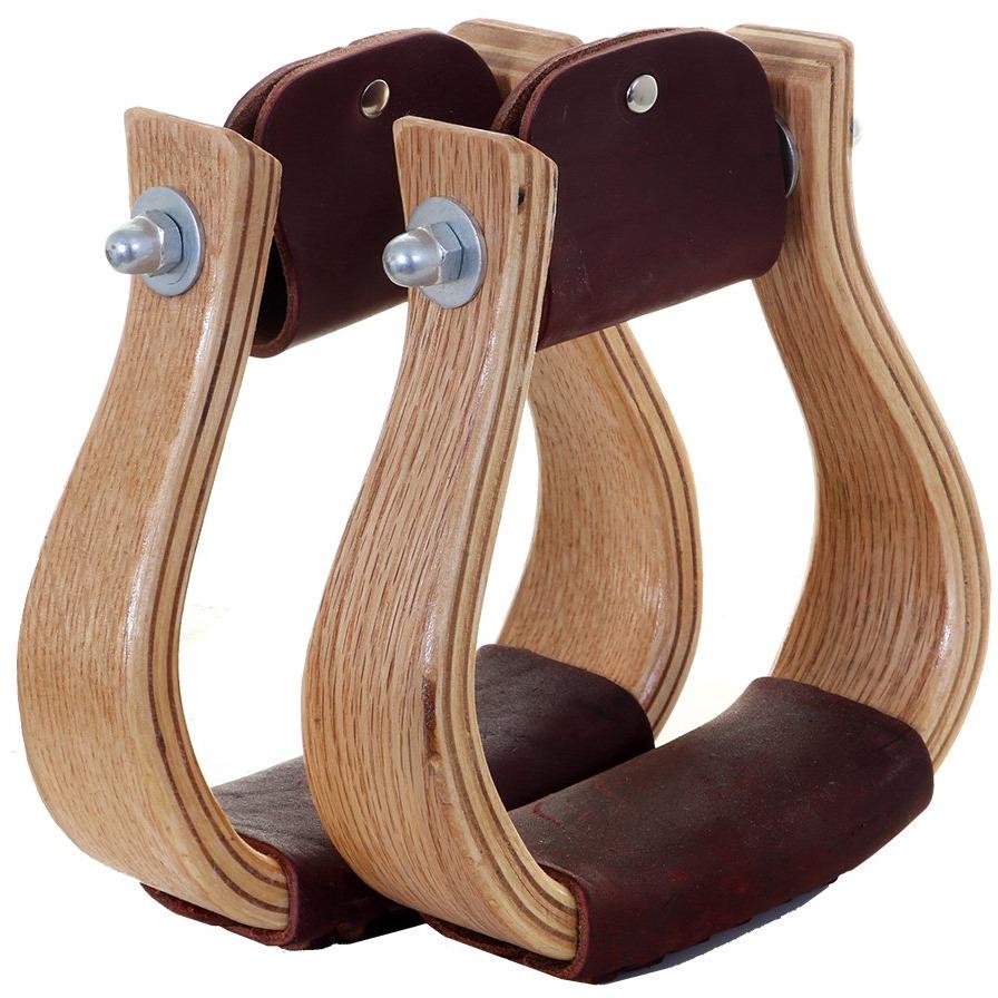 STU52 - Wooden Bell Stirrups - Double J Saddlery