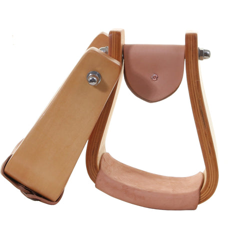 STU79 - Slanted Wooden Stirrups - Double J Saddlery