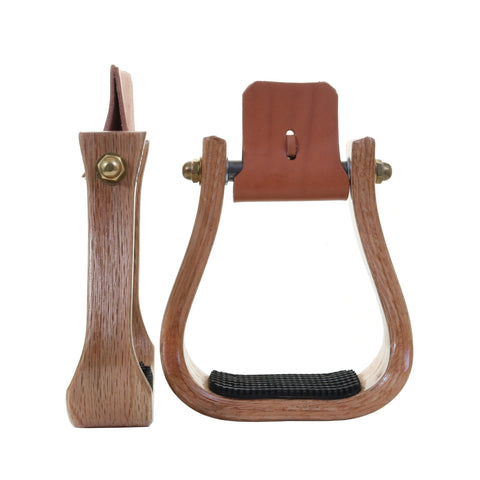 STU81 - Varnished Barrel Stirrup - Double J Saddlery