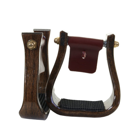 STU83 - Cocoa Barrel Stirrup - Double J Saddlery