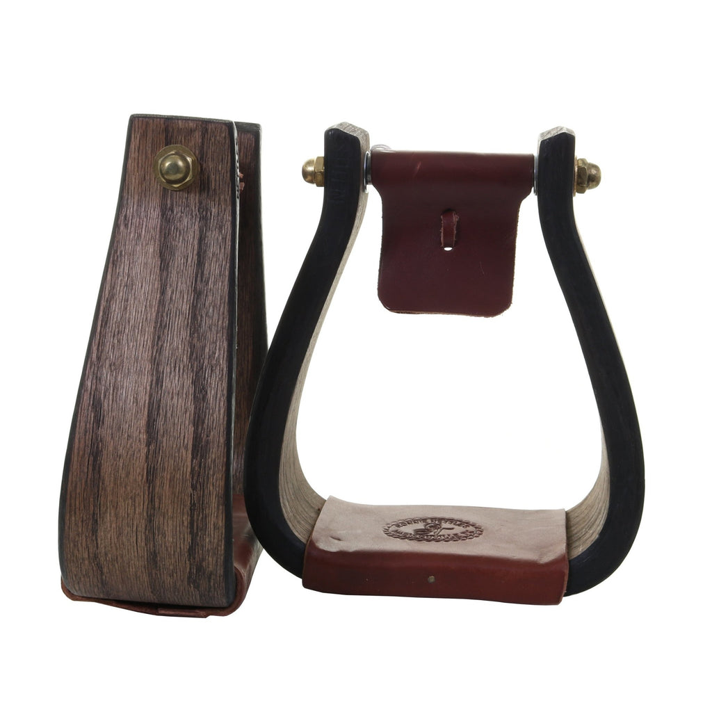 STU85 - Stained Deep Roper Stirrup - Double J Saddlery