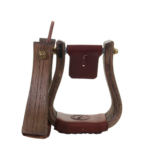 STU87 - Stained Roper Stirrup - Double J Saddlery