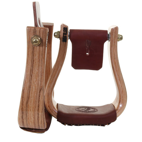 STU88 - Varnished Roper Stirrups - Double J Saddlery