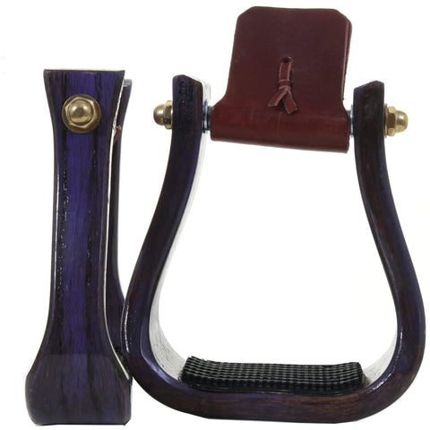 STU90 - Nettle Distressed Purple Barrel Stirrup - Double J Saddlery