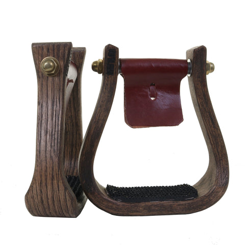 STU91 - Nettle Stained Barrel Stirrup - Double J Saddlery