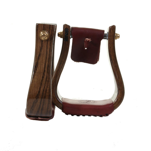 STU94 - Nettle Cocoa Flat Bottom Stirrup - Double J Saddlery