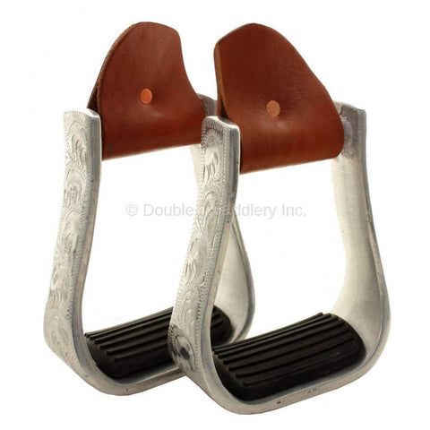 STUYOUTH02 - Youth Aluminum Engraved Stirrups - Double J Saddlery