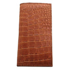 TBK10 - Cognac Diamond Back Croco Print Tally Book - Double J Saddlery