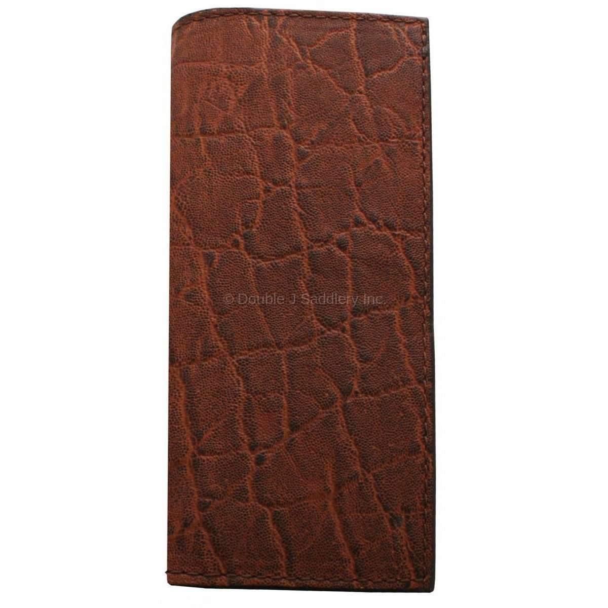 TBK13 - Peat Elephant Print Leather Tally Book - Double J Saddlery