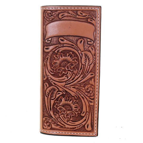 TBK20 - Floral Tooled Tally Book - Double J Saddlery