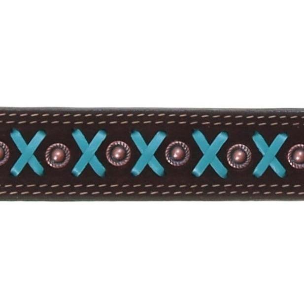 Turquoise X Buckstitch with Dots - Double J Saddlery