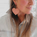 VE106 - Pink Suede Heart Earrings - Double J Saddlery