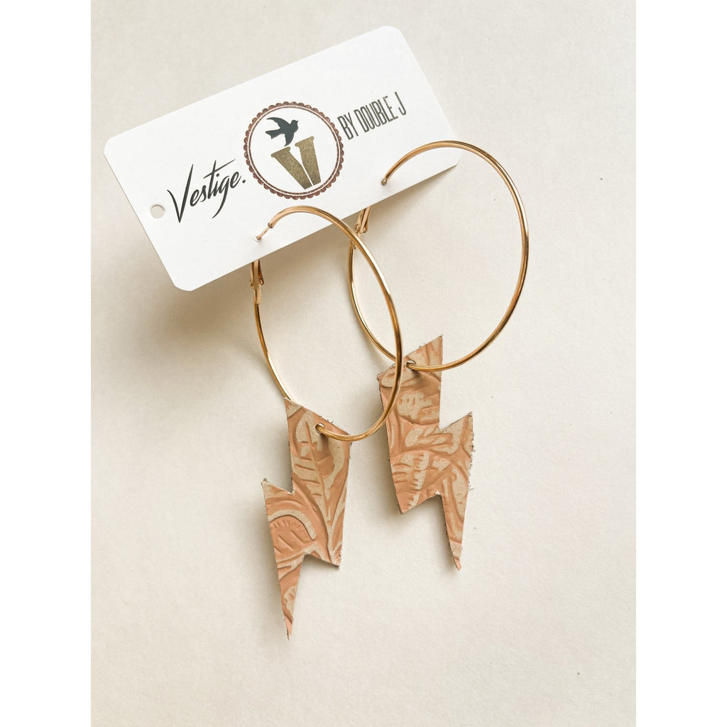 VE124 - Rose Bolt Hoop Earrings - Double J Saddlery