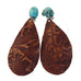 VE97 - Western Tooling with Turquoise Nugget Earrings - Double J Saddlery