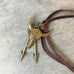 VN113 - Brass Steer Head Necklace - Double J Saddlery