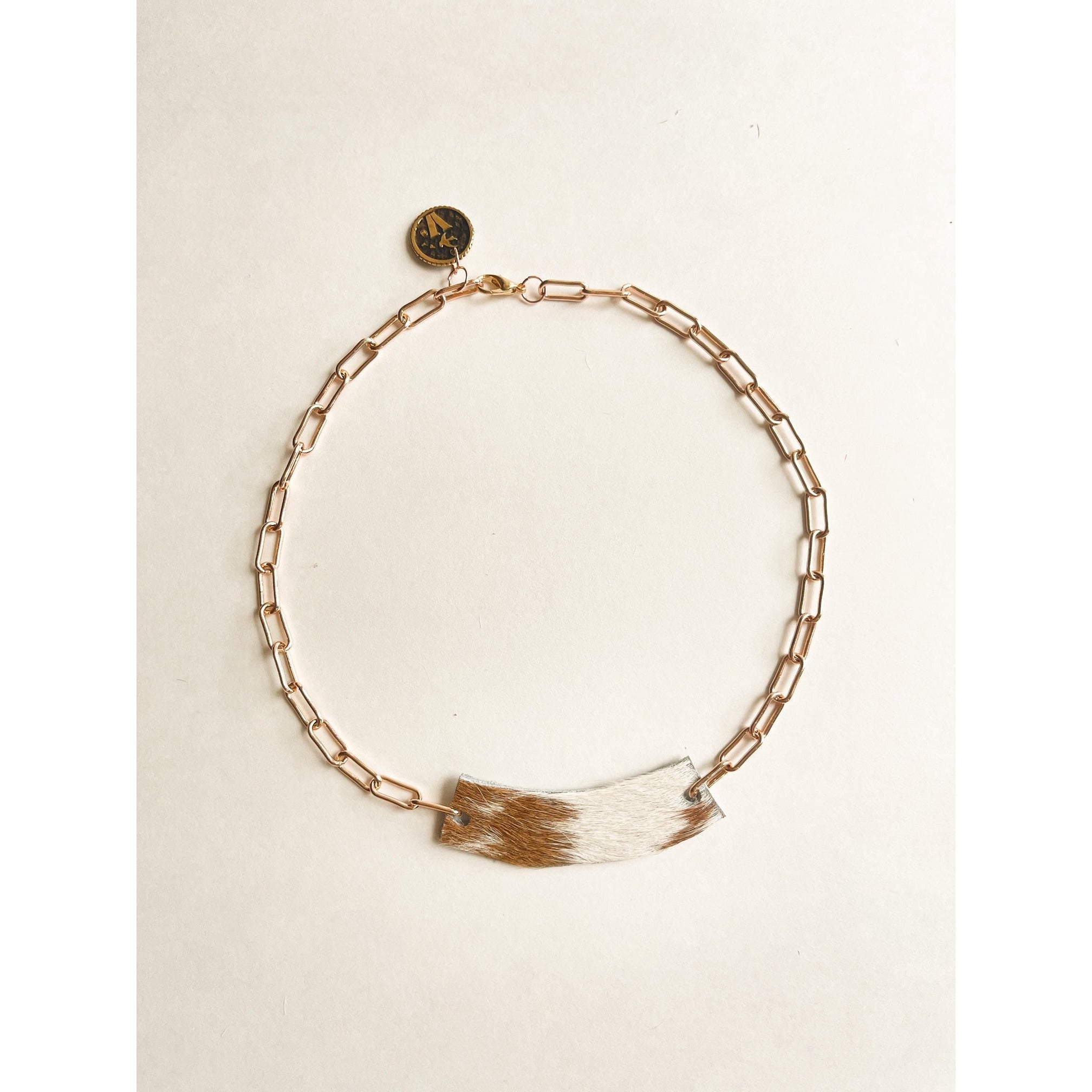 VN117 - The Modern Cowgirl Cowhide Necklace - Double J Saddlery