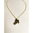 VN125 - Gold Horse Necklace - Double J Saddlery