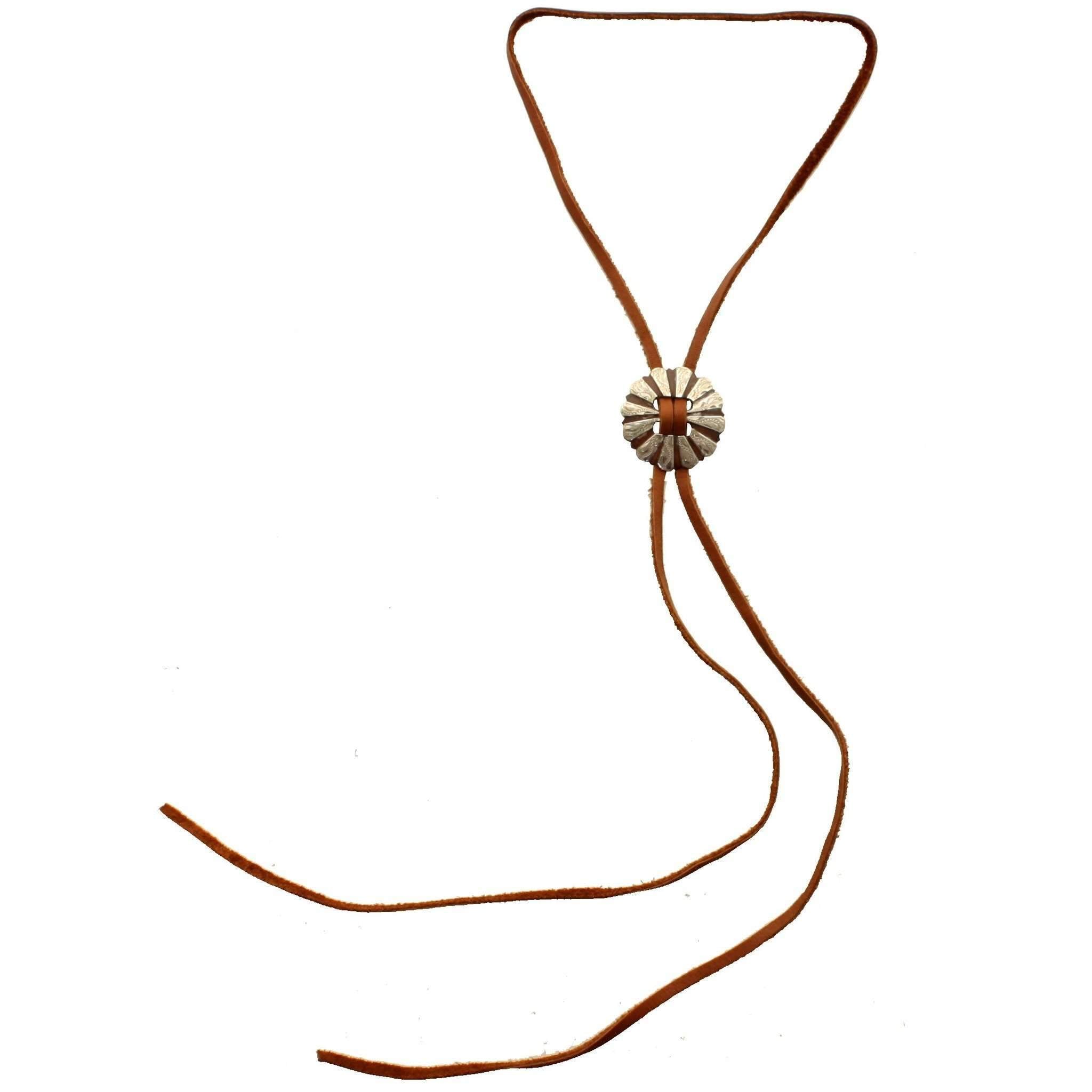 VN14 - Vestige Brandy Elk Skin Necklace - Double J Saddlery