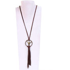 VN29 - Vestige Chocolate Elk Skin Necklace - Double J Saddlery